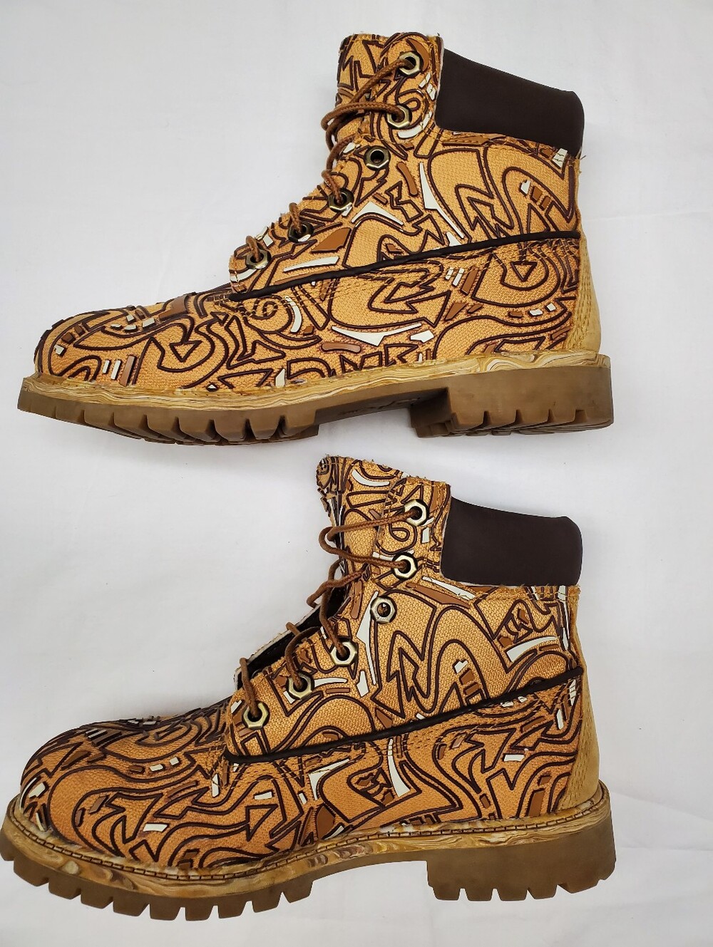 Timberland 6" Premium Custom Graffiti Print Waterproof Leather Winter Boots 6